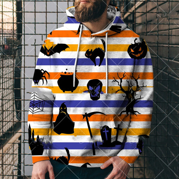 Halloween Pumpkin Head Series Printed Sweater