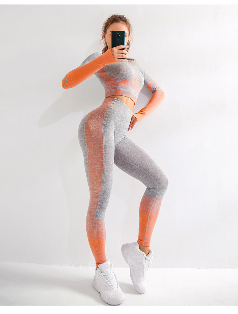 Sexy Women Yoga Sets Gym Fitness Athletic 2 Pcs Sports Suits Set Pants Leggings Sportswear