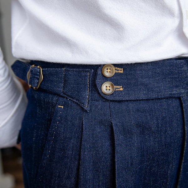 High Waisted Vintage Denim Casual Pants