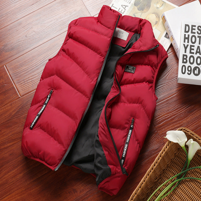 Loose large size casual men's winter vest