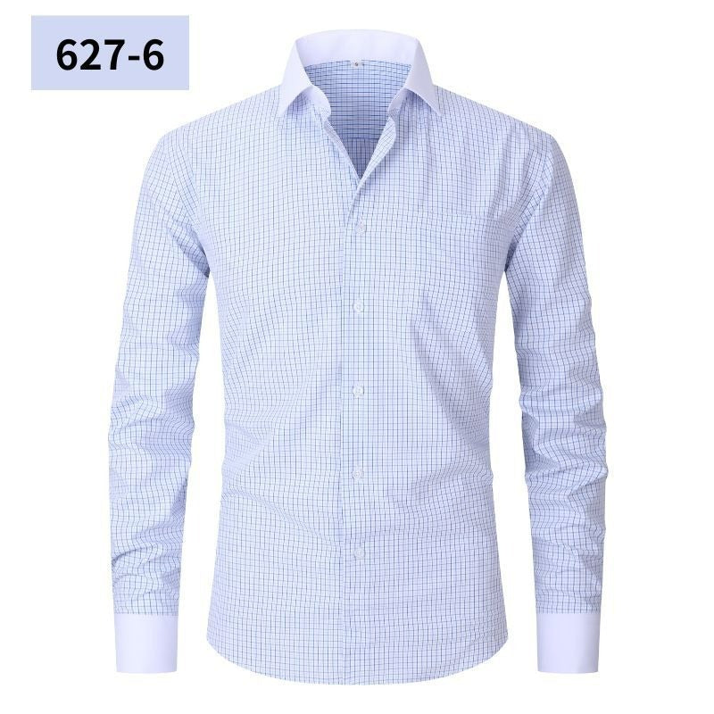 Men's Casual American-style Long-sleeved Striped Shirt