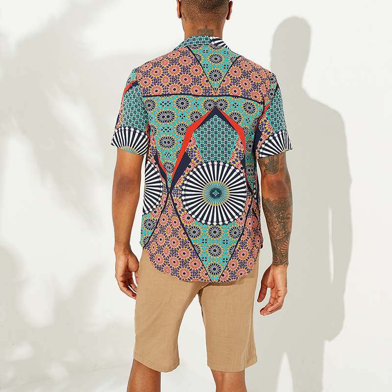 Men Short Sleeve Beach shirt