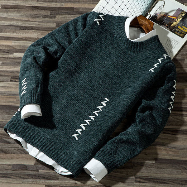 Round neck pullover student knit sweater