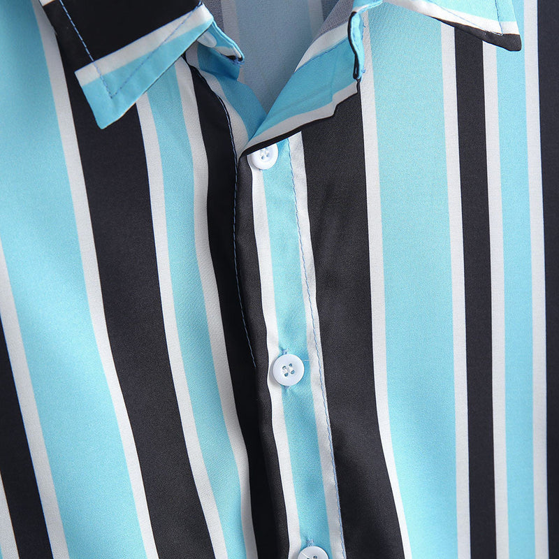 Men' Stripe Short Sleeve Shirt
