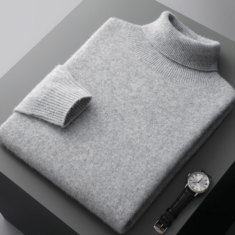 Men's High Lapel Pullover Autumn And Winter Loose Knitted sweater