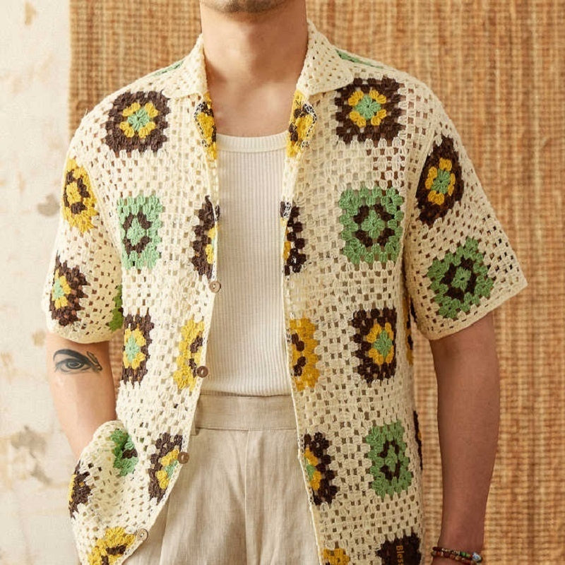 Lightweight Knitted Short Sleeve Casual Loose Cardigan