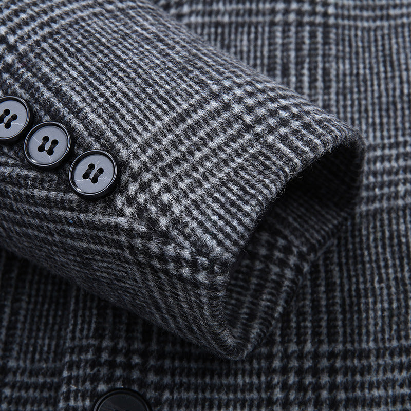 Men's plaid trench coat