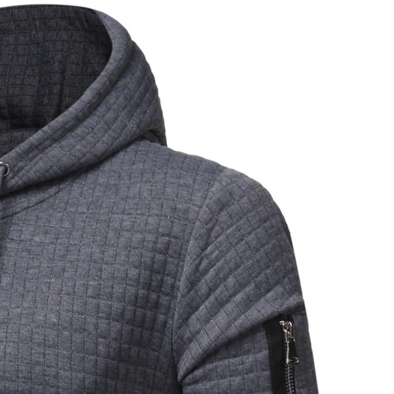 Men Sweatshirt Hoodie With Arm Zipper Long Sleeve hoodie