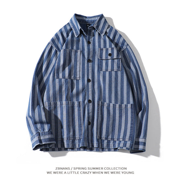 Loose Denim shirt jacket Men