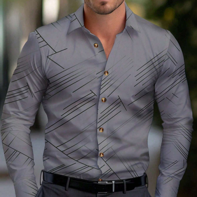 Men's Diagonal Striped Business casual Shirt