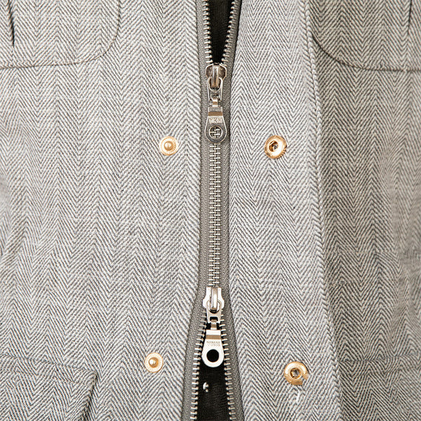 Cotton And Linen Stand-up Collar Cinched Safari Jacket