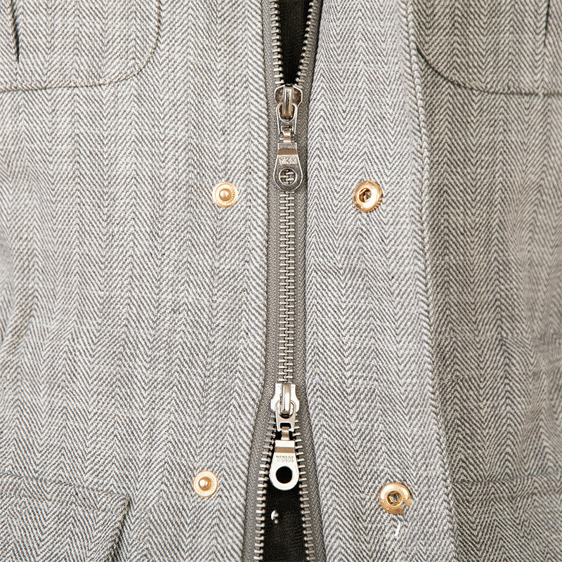Cotton And Linen Stand-up Collar Cinched Safari Jacket