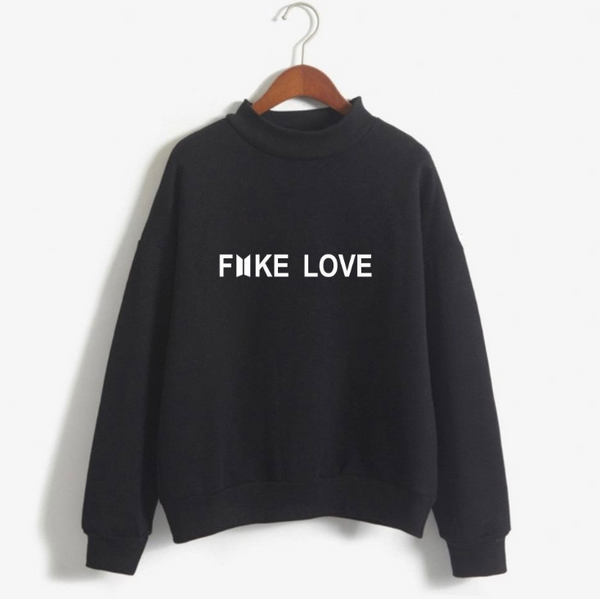 Fake Love high collar sweater