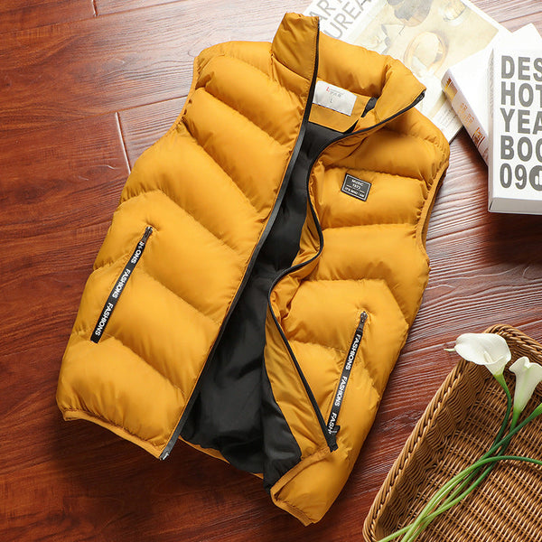 Loose large size casual men's winter vest