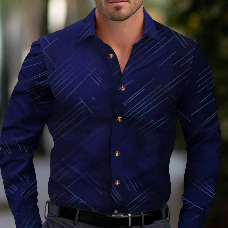 Men's Diagonal Striped Shirt