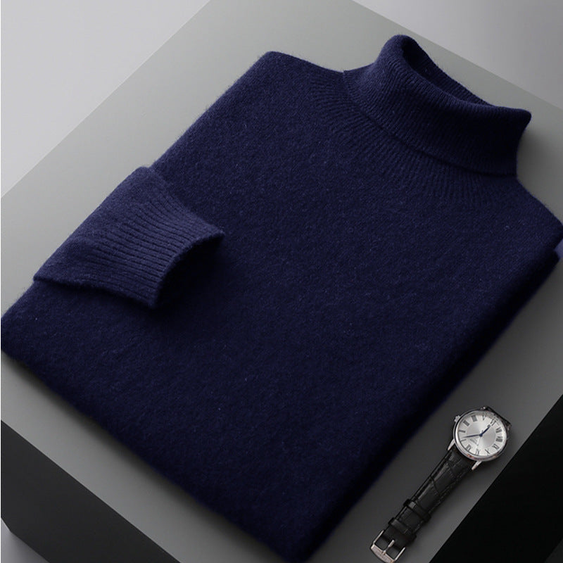 Men's High Lapel Pullover Autumn And Winter Loose Knitted sweater