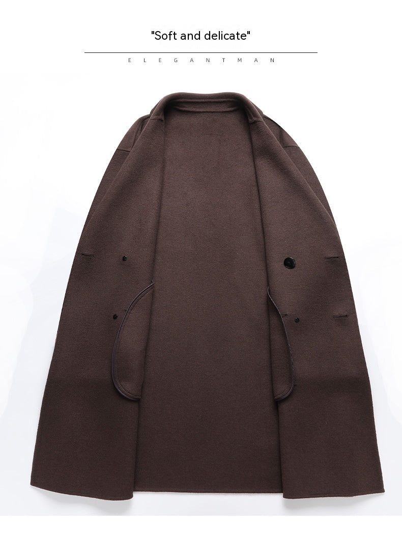 Winter Double-sided Woolen Coat Men