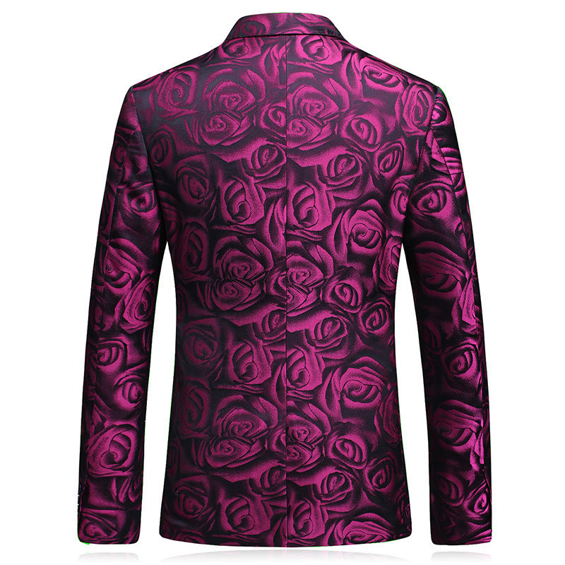 Printed men's wedding suit