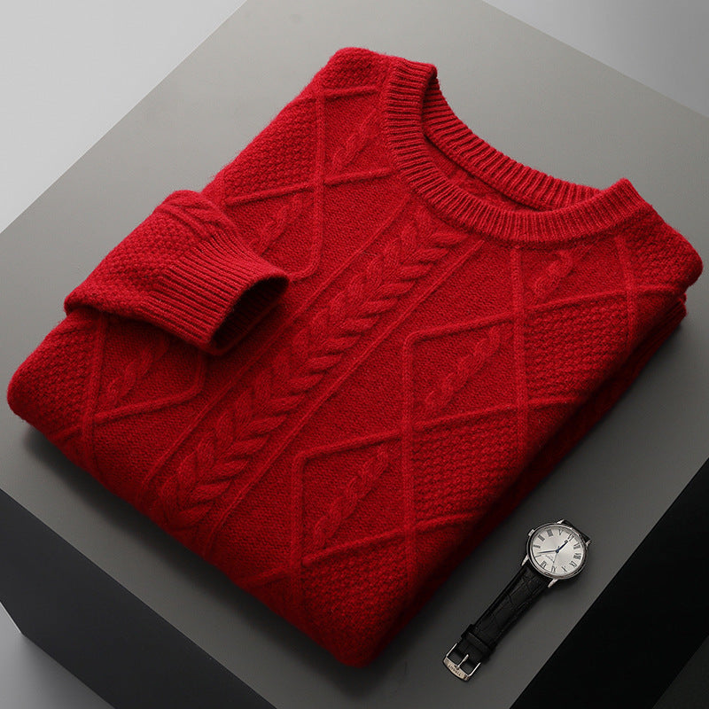 Thick Loose Twist Base Cardigan Sweater