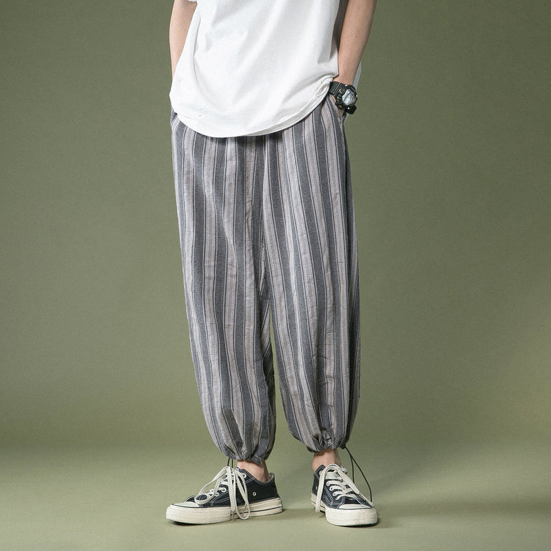 Thin High Waist Straight Lantern Harem Pants