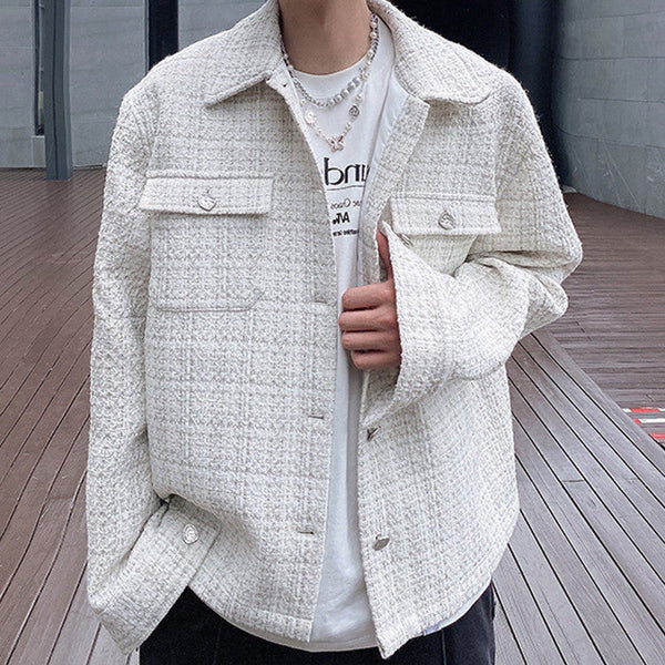 Men's Casual Loose Street Lapel Long Sleeve Jacket