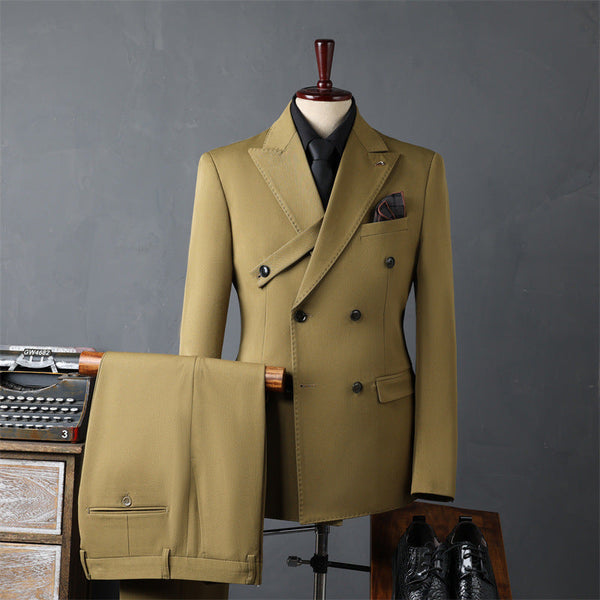 Men's Double Breasted Casual Suit Set