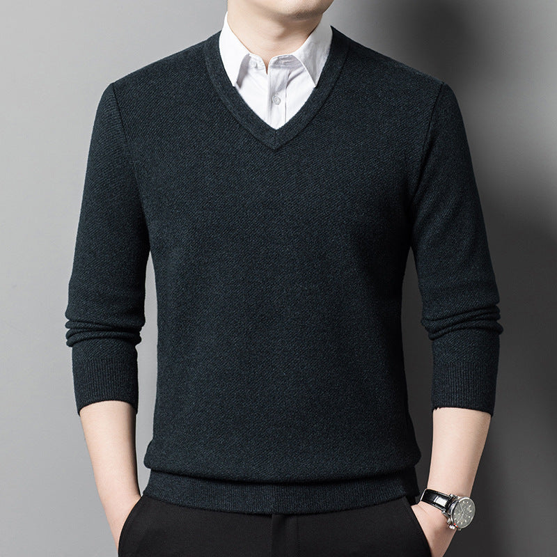 Men's Thick Woolen Sweater Middle-aged Business sweater