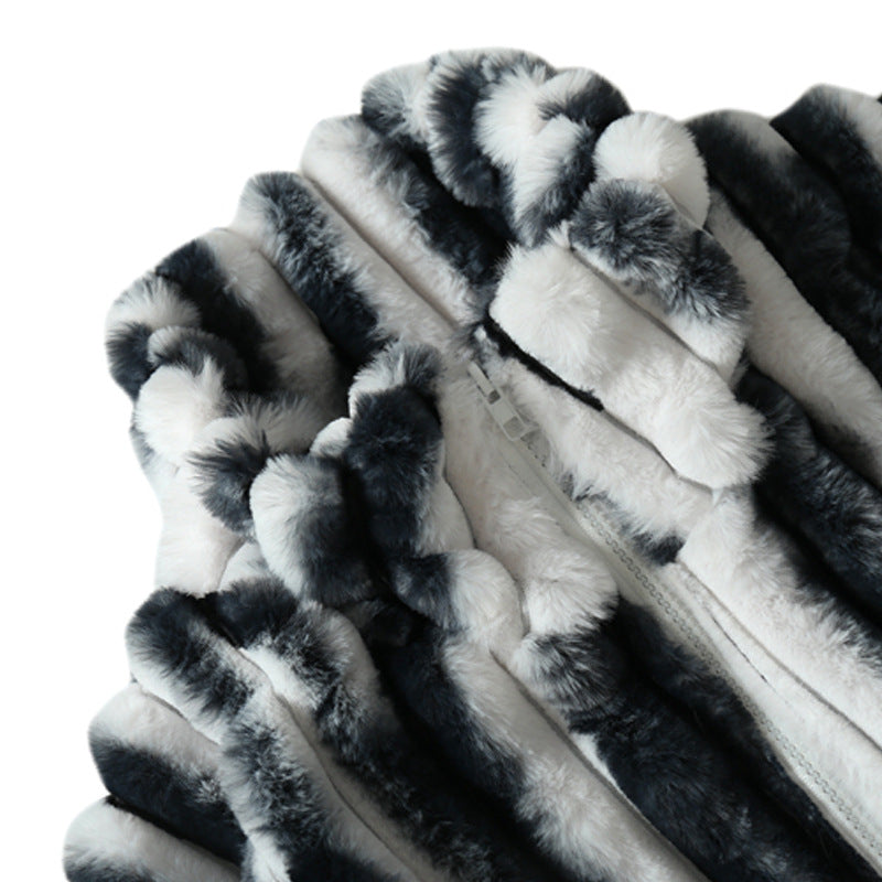Men's Casual Simple Tie-dye Lamb Plush Jacket