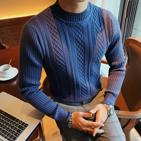 Twist Sweater Men's Half Turtleneck Sweater