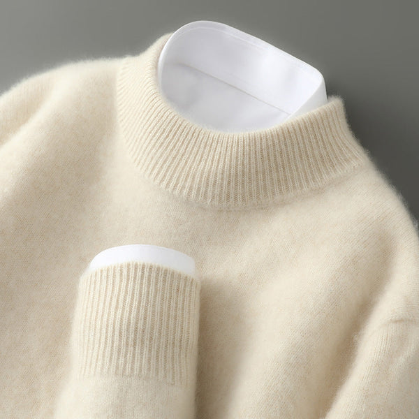 Men's Half-high Collar Thickened Loose Pullover sweater