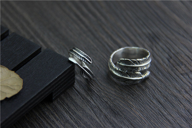 New Punk Feathers Arrow Opening Ring