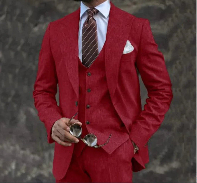 Business Casual Three-piece Suit Men