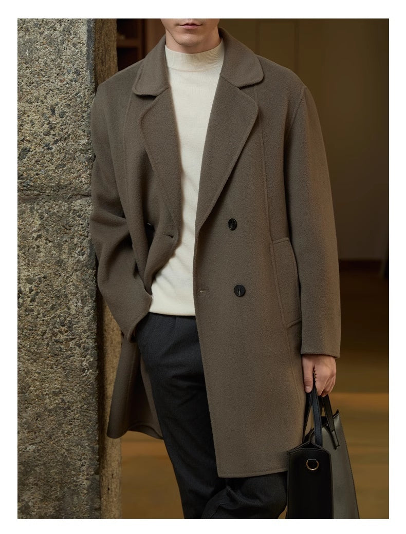 Double-sided Mid-length Woolen Thick Coat