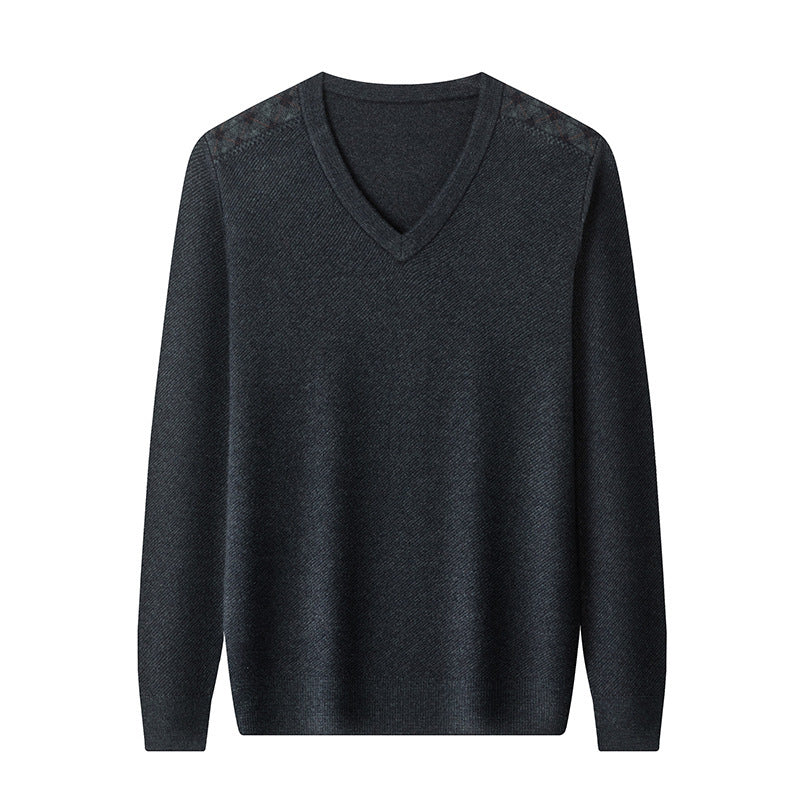 Men's Thick Woolen Sweater Middle-aged Business sweater