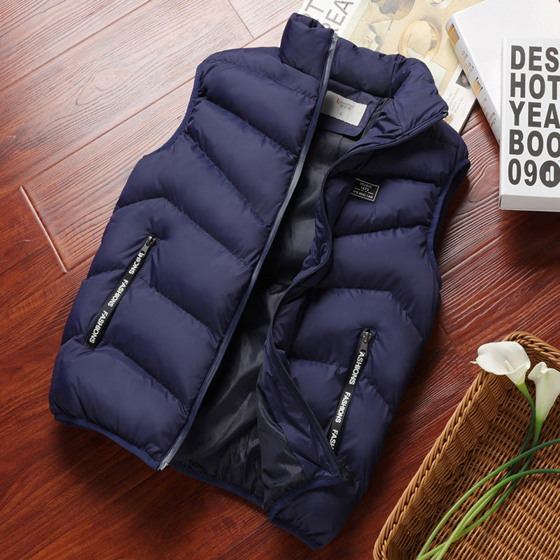 Loose large size casual men's winter vest