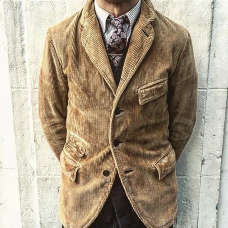Men's Casual Solid Color Lining Jacket Men