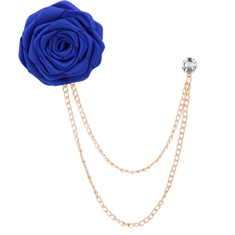 Handmade Rose Brooch Tassel for Suit