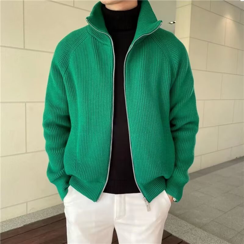 Rabbit Fur Men's Cardigan Sweater