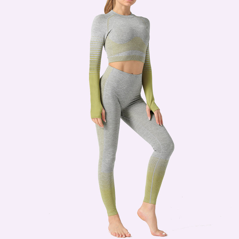 Sexy Women Yoga Sets Gym Fitness Athletic 2 Pcs Sports Suits Set Pants Leggings Sportswear