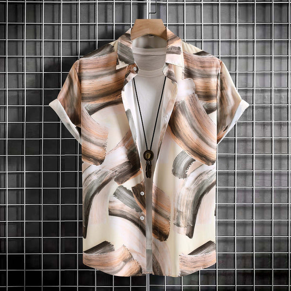 Plus Size Men's Casual Printing Short Sleeve shirt