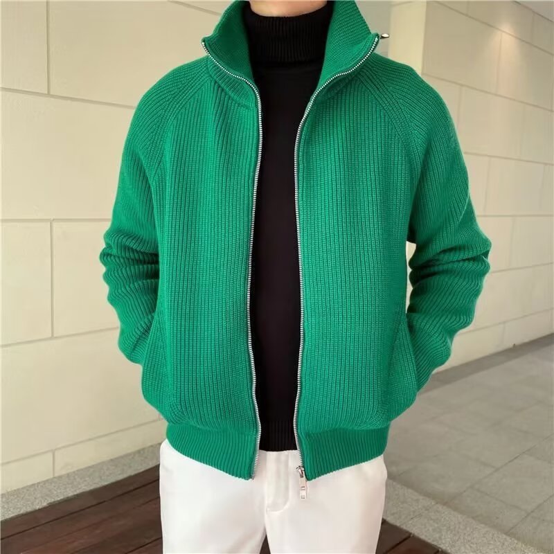 Rabbit Fur Men's Cardigan Sweater
