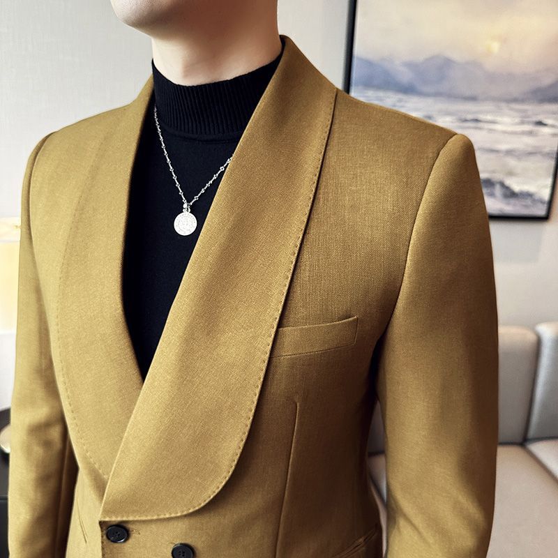 Double Breasted Men's Casual Suit