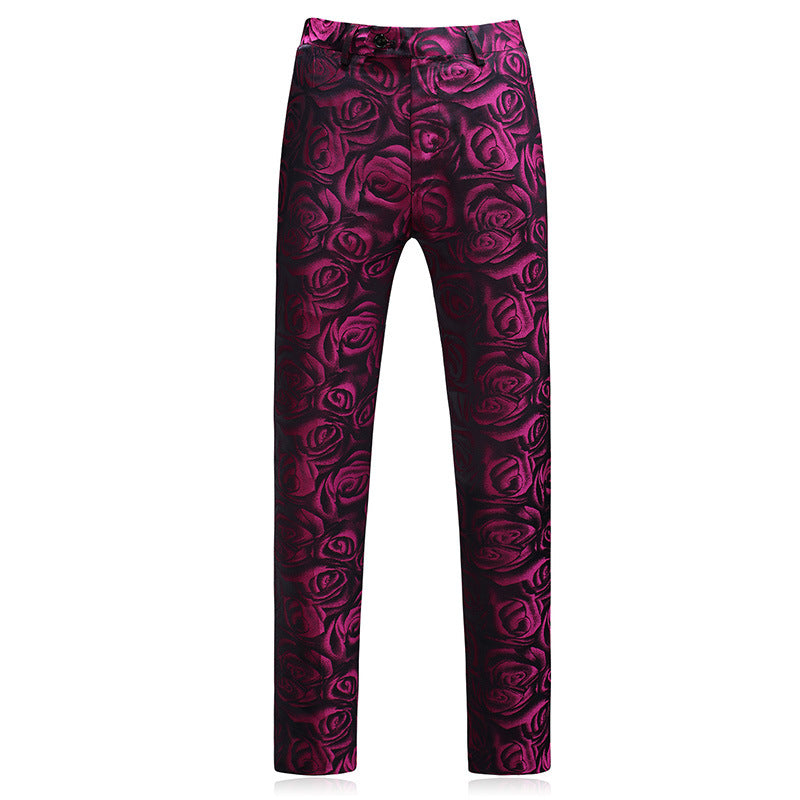 Printed men's wedding suit