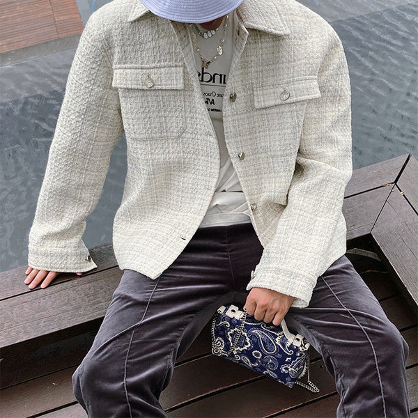 Men's Casual Loose Street Lapel Long Sleeve Jacket