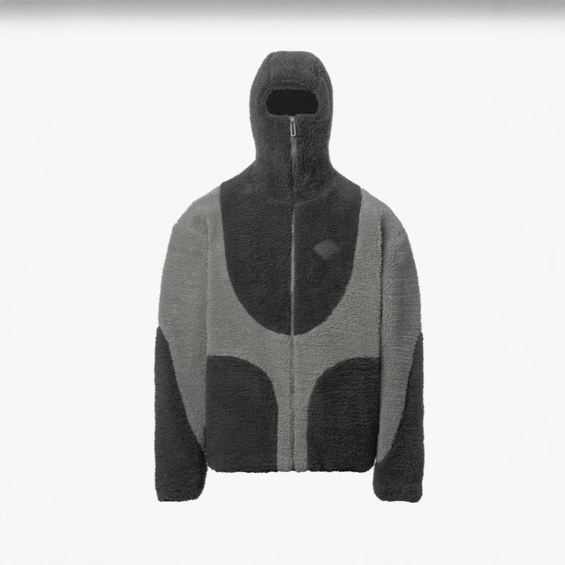 Men's Lamb Wool Hooded Zipper Coat