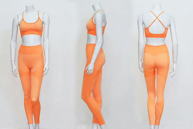 hot girl seamless knitting hips moisture wicking yoga pants