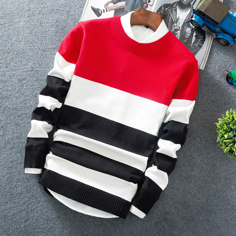 Urban Horizontal-Striped Casual Sweater