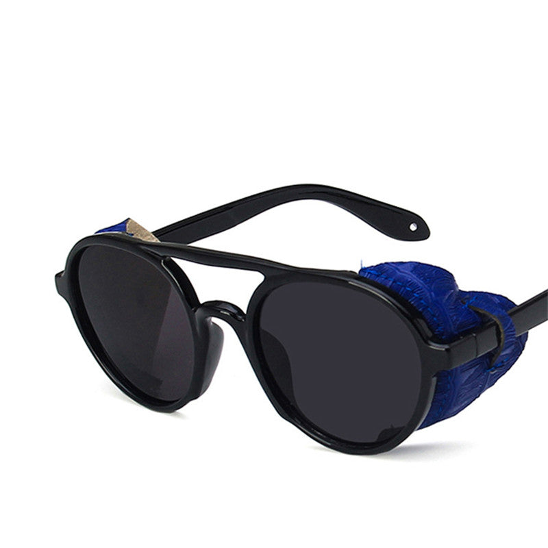 Windproof big frame steampunk sunglasses
