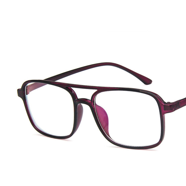 Men's square double beam glasses