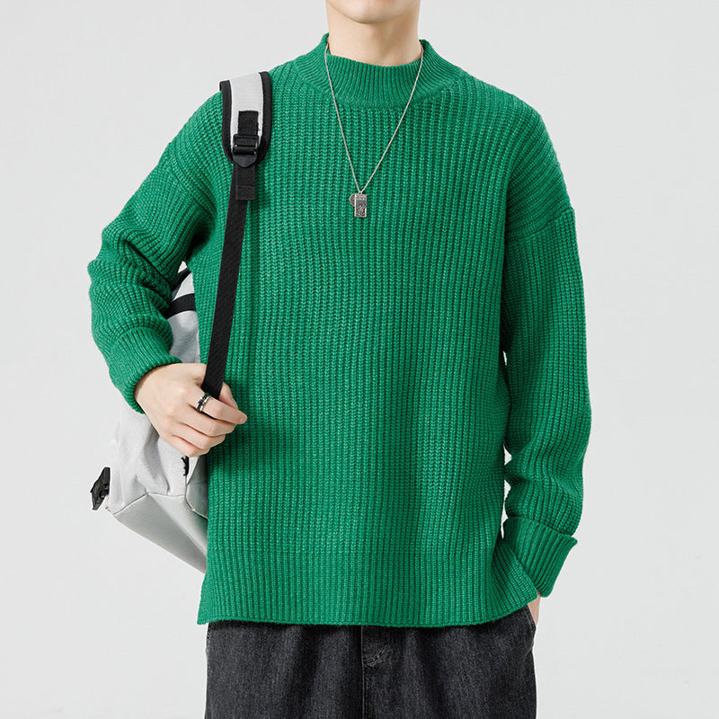Half High Neck Sweater For Men